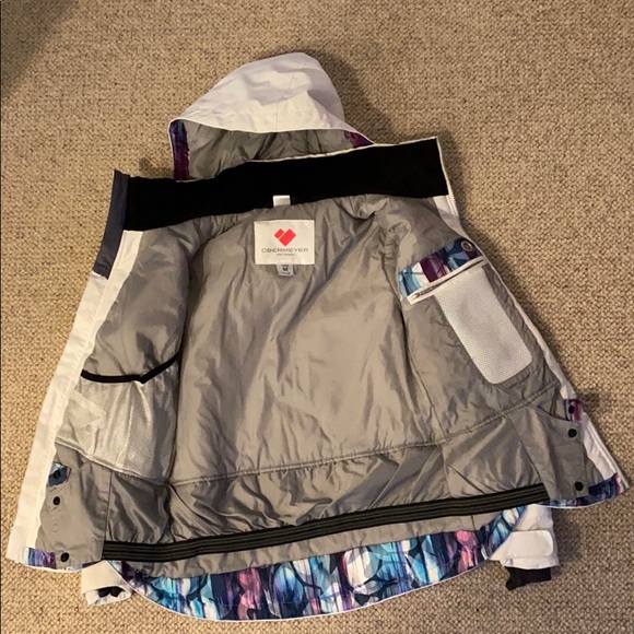 Obermeyer❄️white ski jacket w/matching gloves